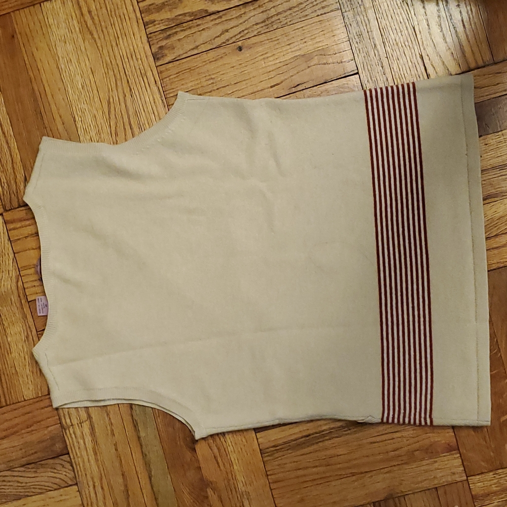 Autumn Cashmere 100% Pure Cashmere Sleeveless Sweater - sz M (fits like a small) - Picture 3 of 4